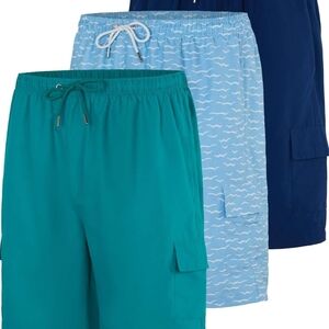New 3 Pair Pak Men Board Shorts Quick-Dry Swimwear